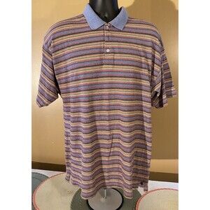 Country Wide Yellow/blue Striped Polo Size XL
